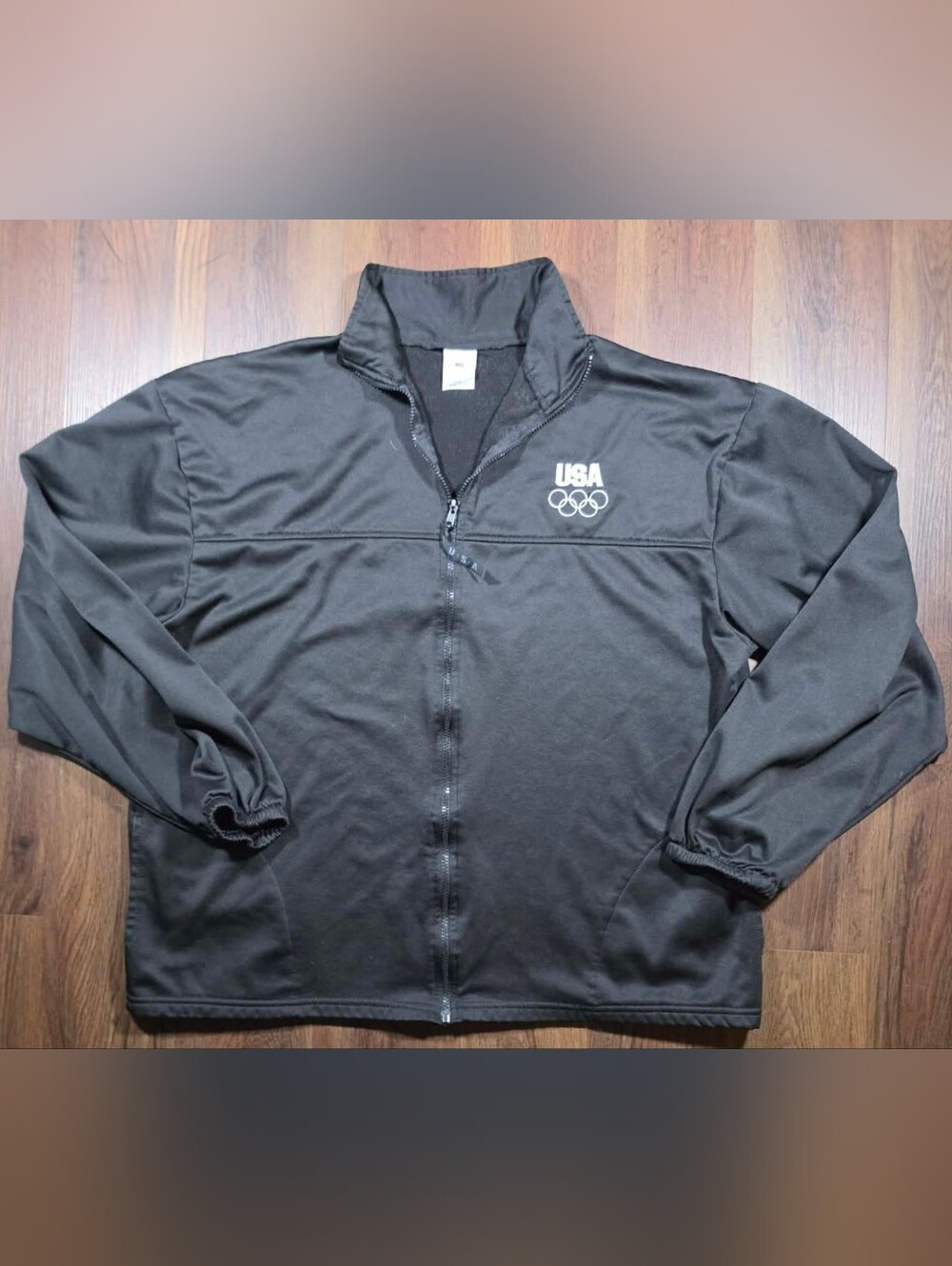 Olympic Black Full-Zip Performance Jacket